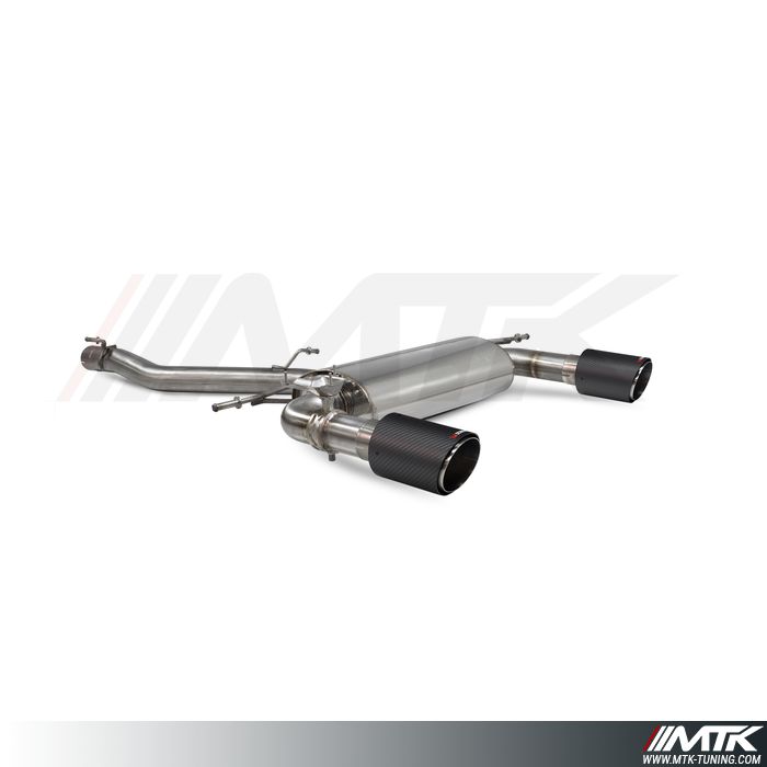 Catback avec tube intermédiaire avec valve Audi TT MK3 2.0 TFSi Quattro Coupe sans FAP